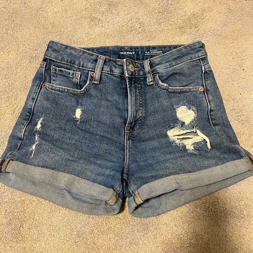 Old Navy Women's Distressed Blue Jean Shorts